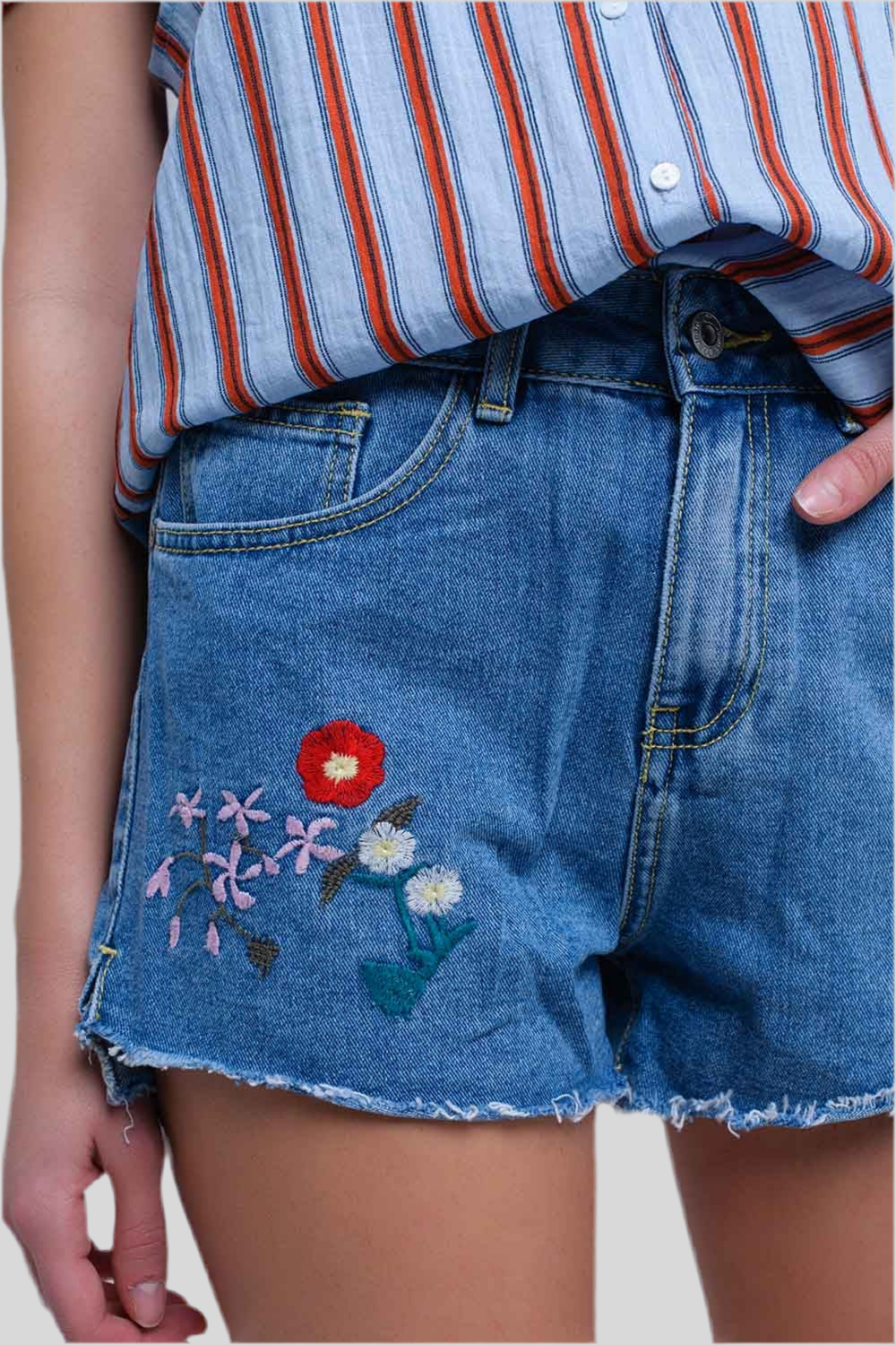 Short Denim Brodé